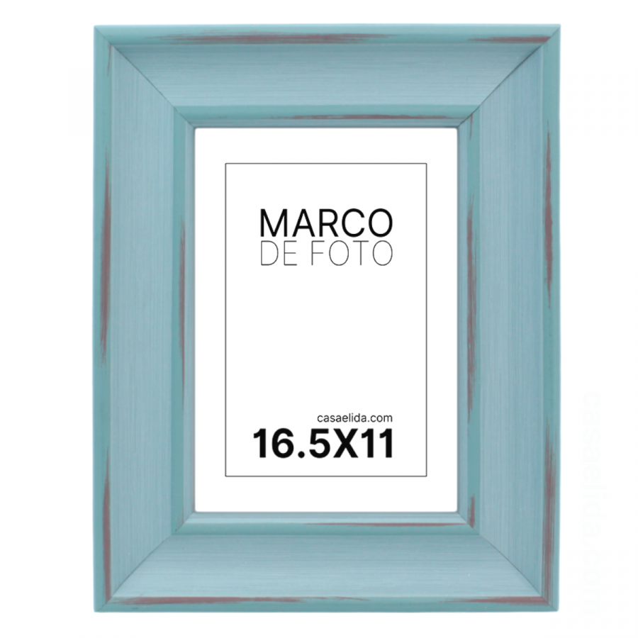 Marco de foto turquesa, 24.5x19cm, madera mdf
