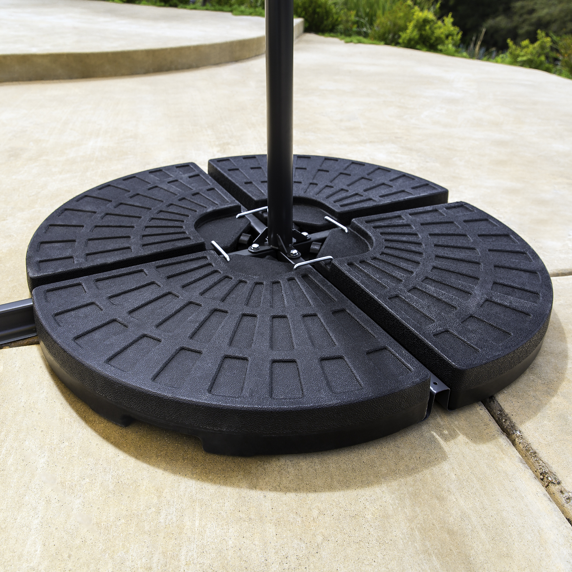 BCP 4Piece Cantilever Offset Patio Umbrella Base Stand w/ Carry