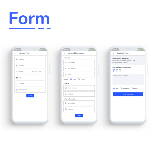 flutter form page