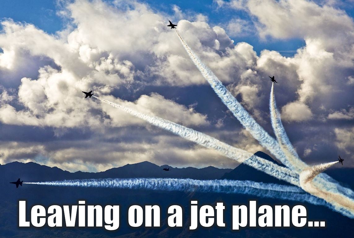 Jet planes flying