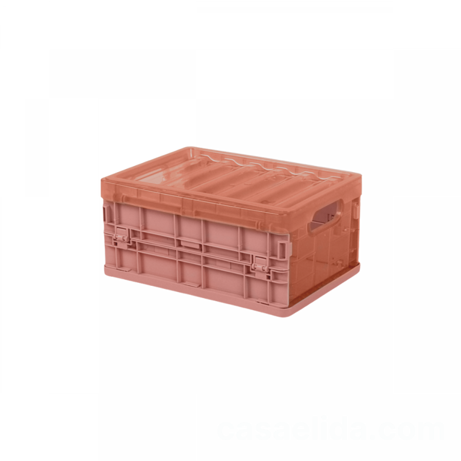 Caja organizadora plegable rosado, 10x21x15cm