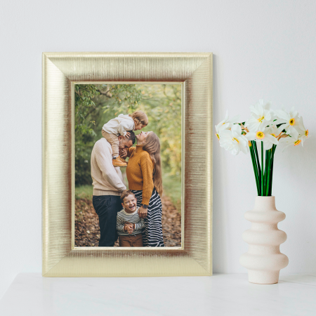 Marco de foto dorado, 23x18cm, pvc