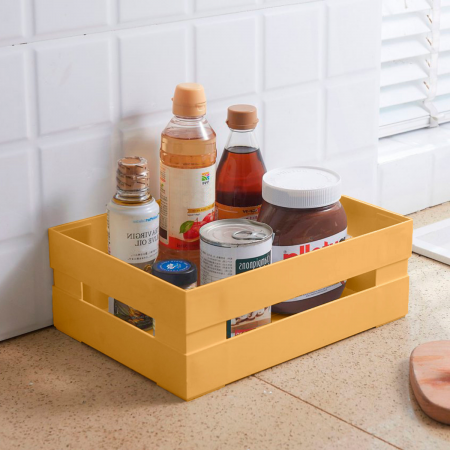 Caja organizadora amarillo, 12x30x20cm