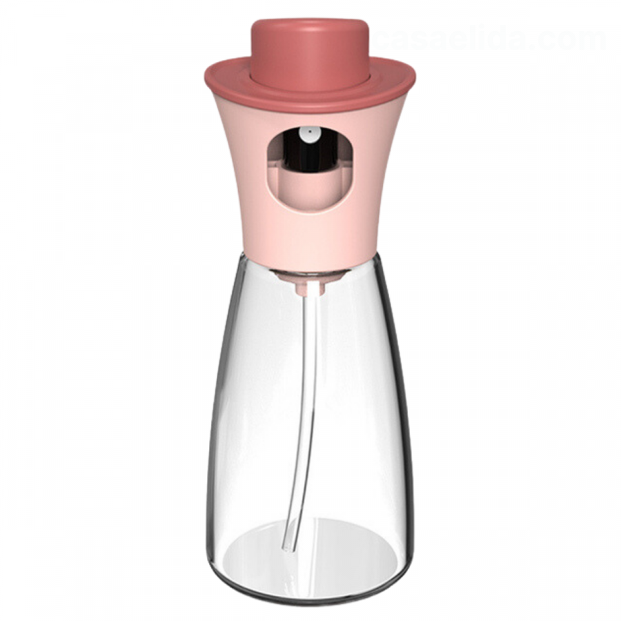 Dispensador de aceite en spray rosado, 180ml
