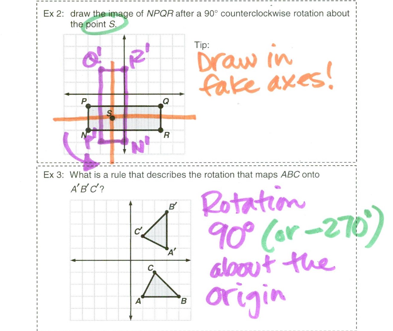 geometry rotation rules pdf