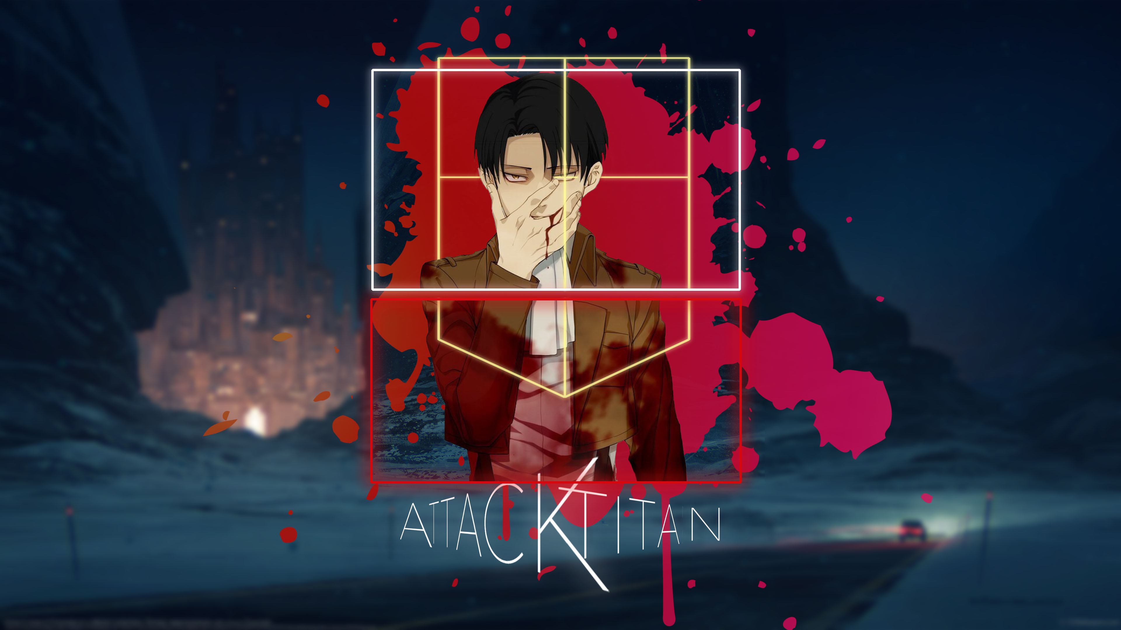 Wallpaper Attack On Titan 160 anime boys, picture-in-picture, Levi Ackerman, Shingeki no Kyojin