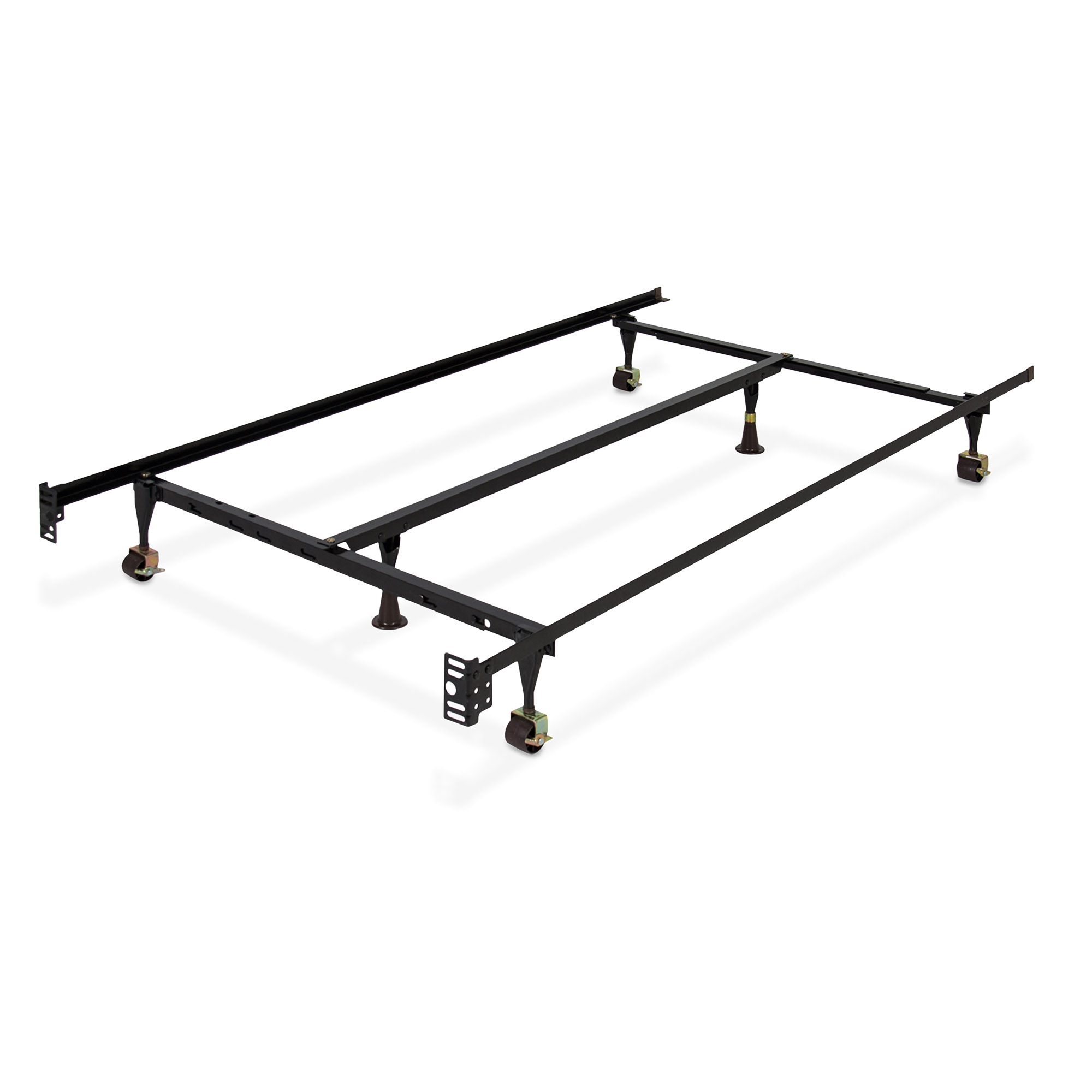 BCP Adjustable Metal Bed Frame W/ Locking Wheels 768421120799 | EBay