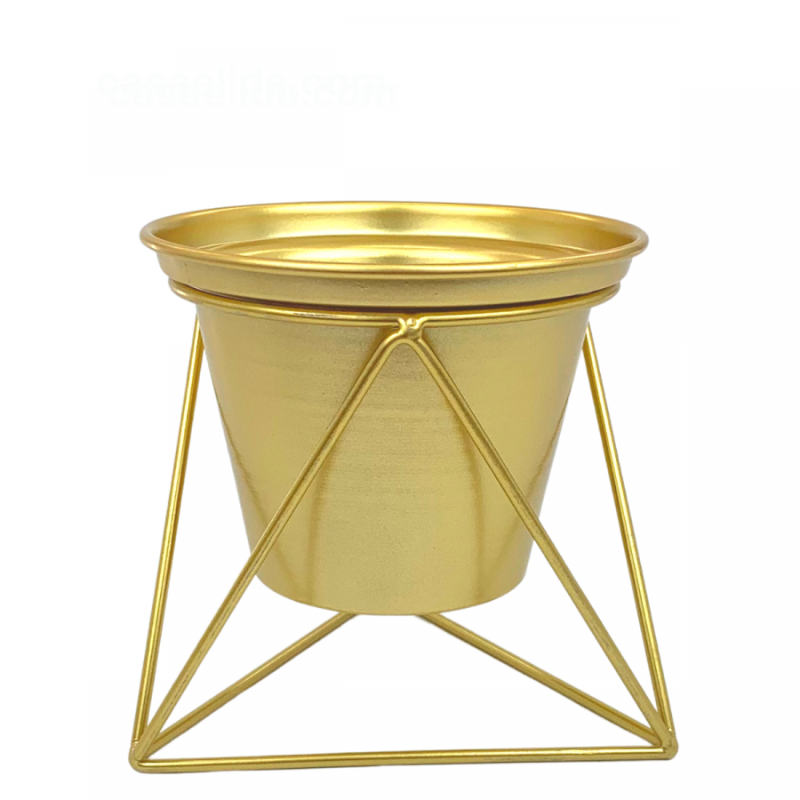 Maceta con soporte 13.3cm, metal
