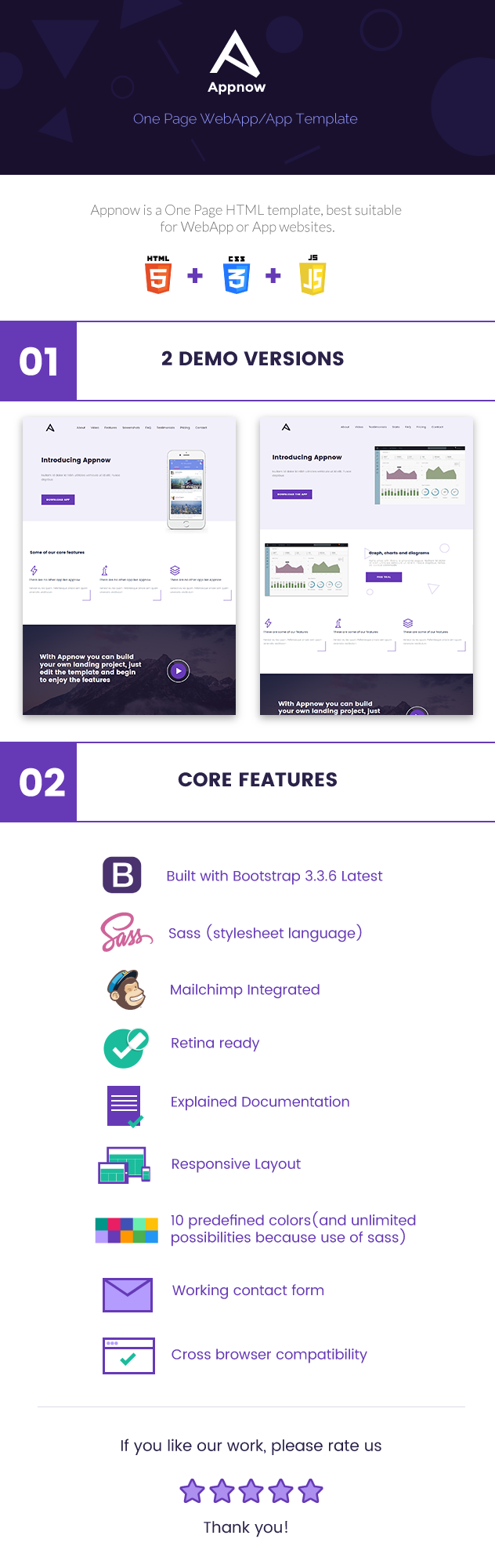 Appnow - One Page WebApp-App HTML Template - 1