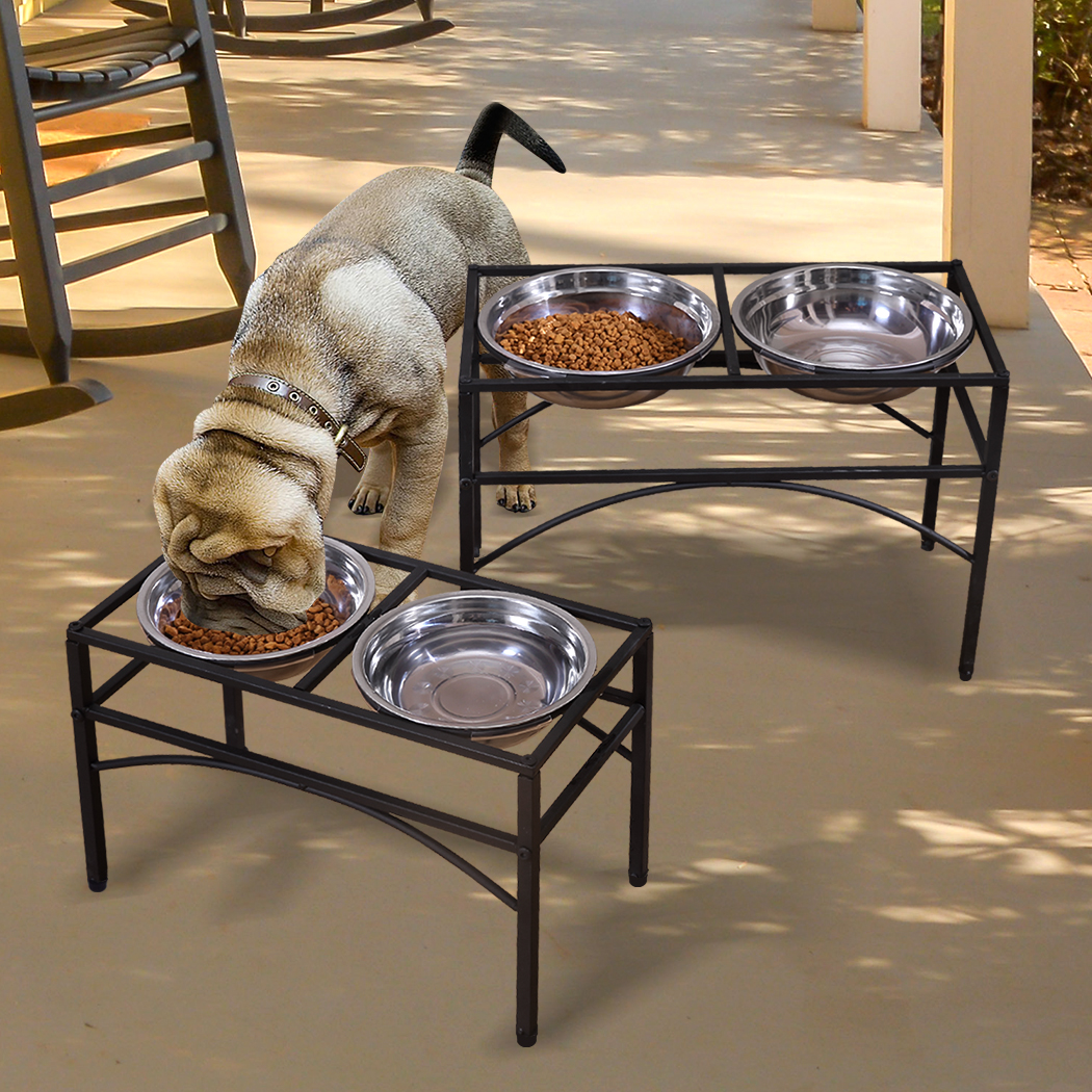 elevated dog feeder stands