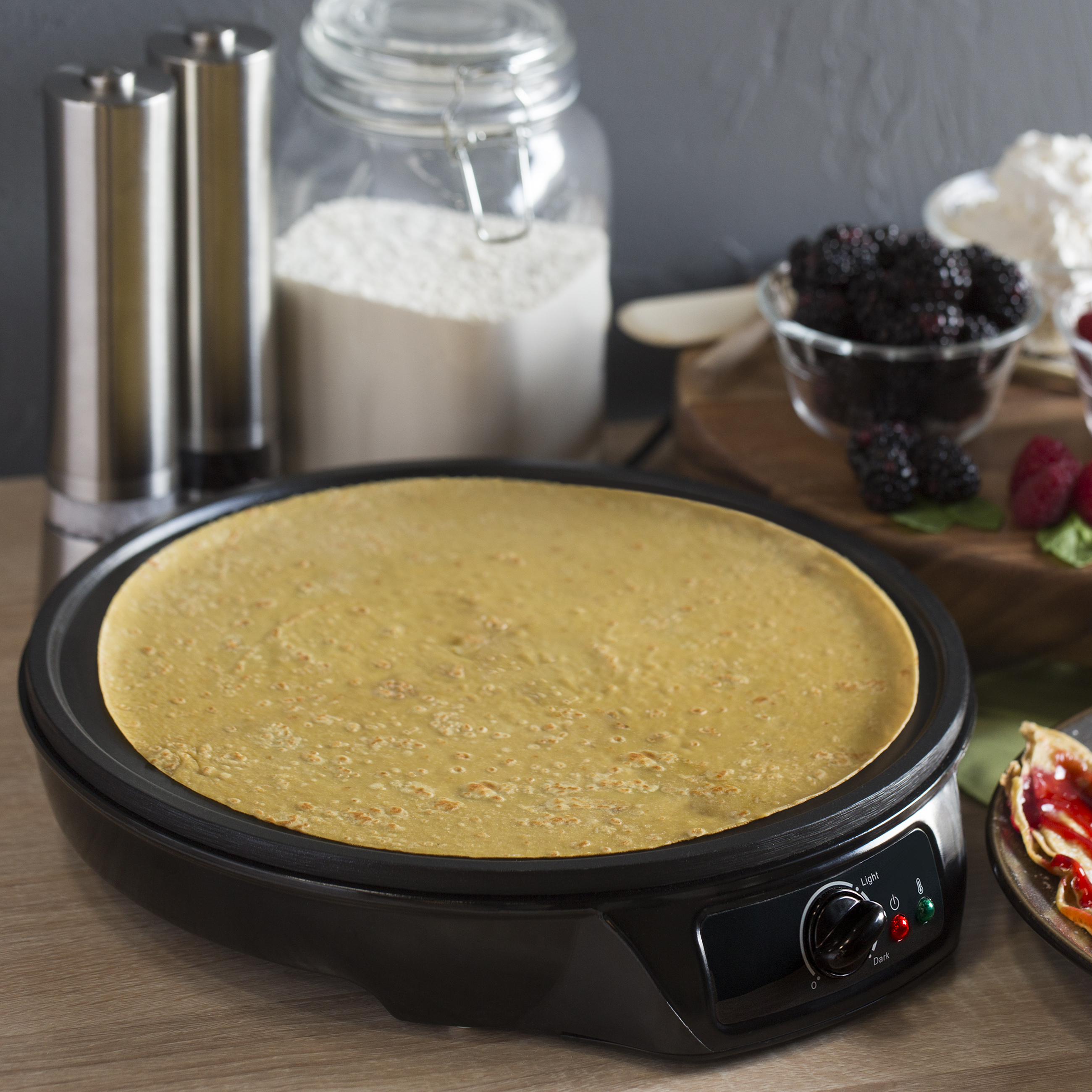 BCP 12in NonStick Pancake Crepe Maker w/ Spatula, Spreader