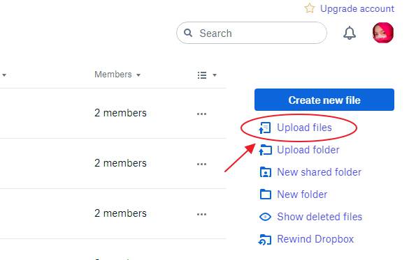 Upload file via browser