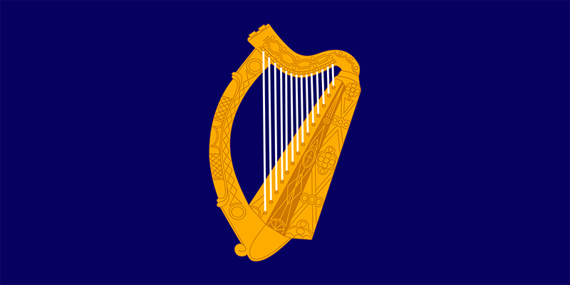 History of Ireland: Ireland blue coat of arms (blue used to be the color of Ireland, not green)