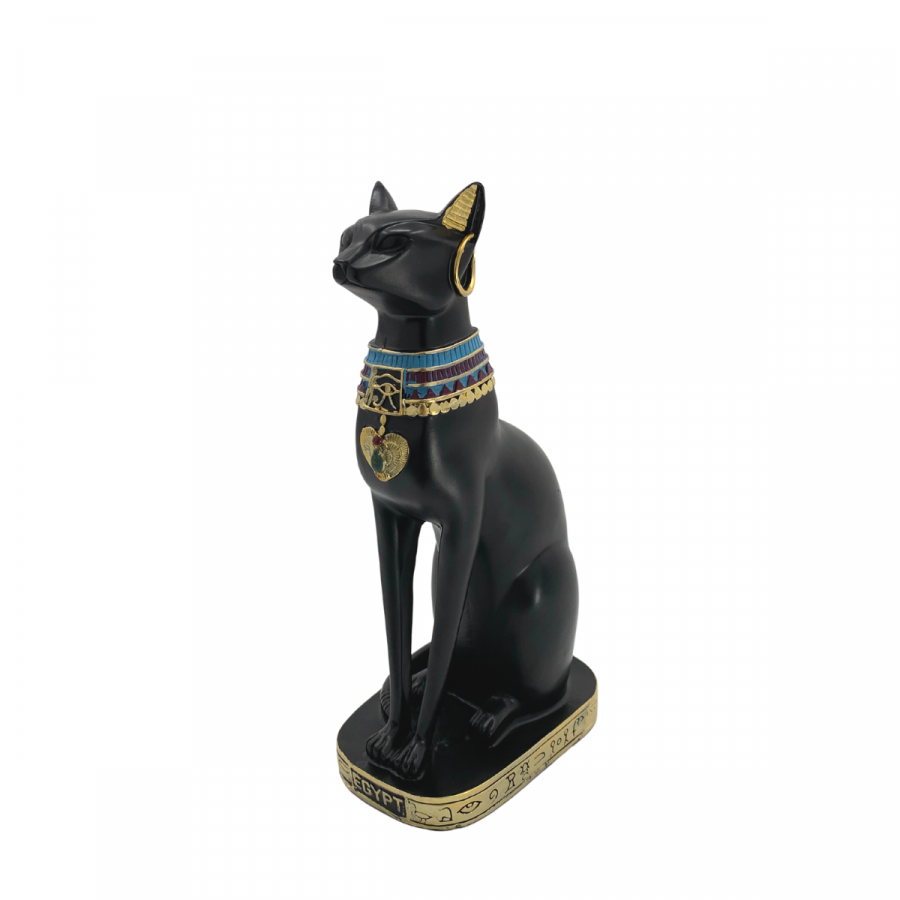 Figura decorativa gato egipcio, 23cm