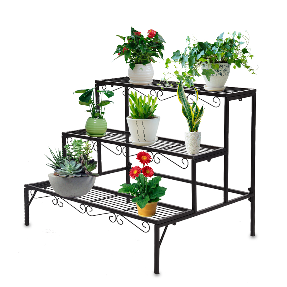 Levede Plant  Stand  Outdoor  Indoor Metal  Flower Pots Rack 