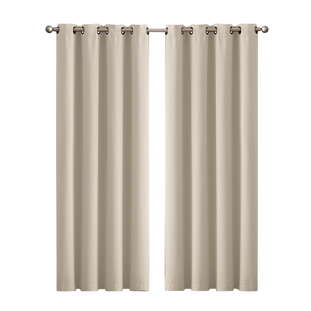 2X Blockout Curtains Blackout Window Curtain Draperies Pair Eyelet Bedroom Decor - Picture 72 of 420