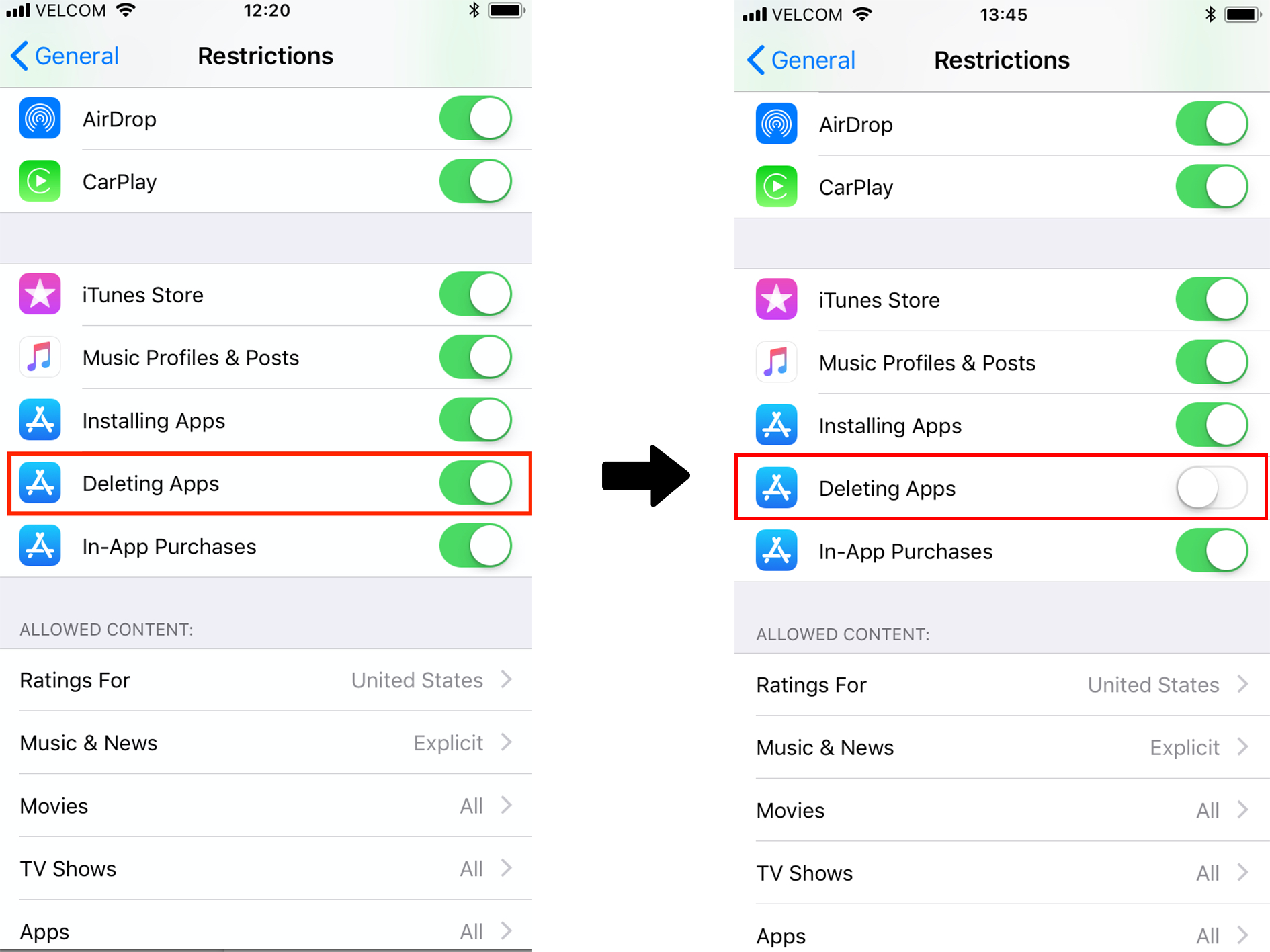 WiaTag iOS — How To Manage System Restrictions and Control Application