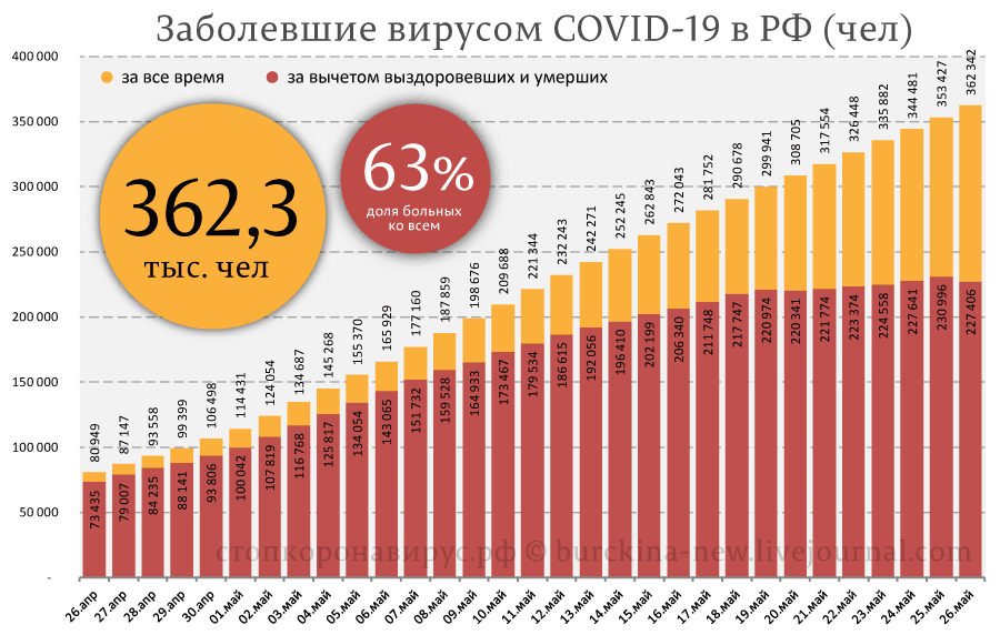 Объяснение рекордного числа выздоровлений СОVID-19 от 26 мая в России 