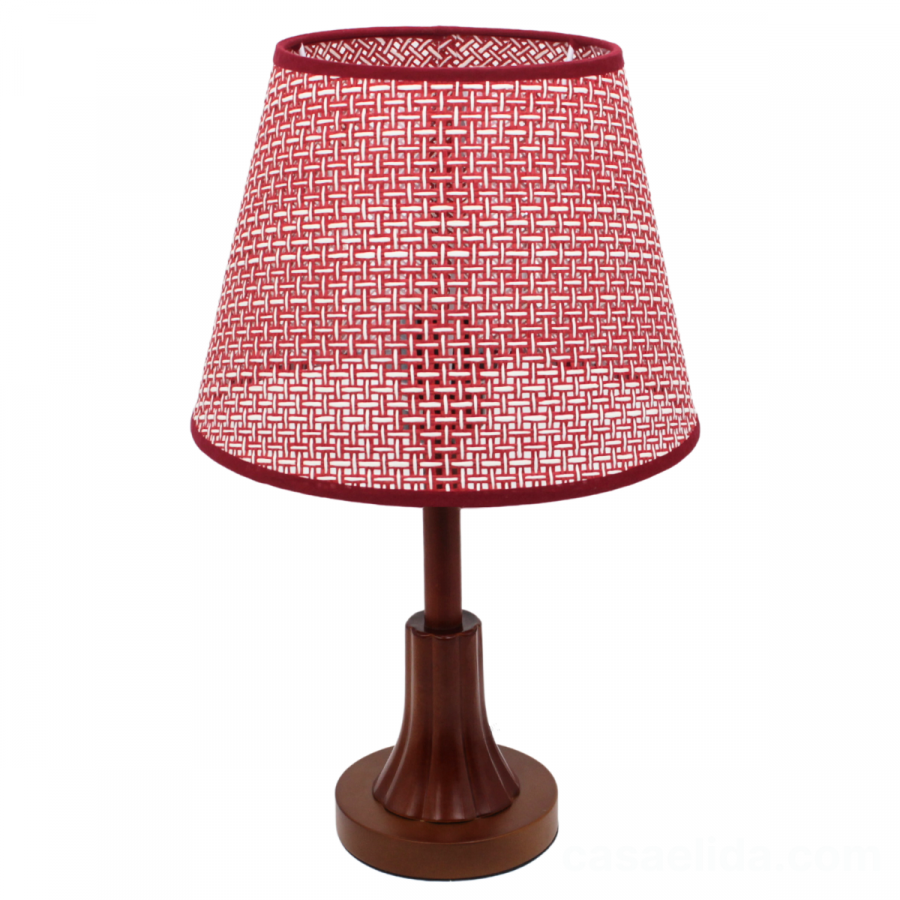 Lámpara de mesa rojo oscuro, Ø25cm
