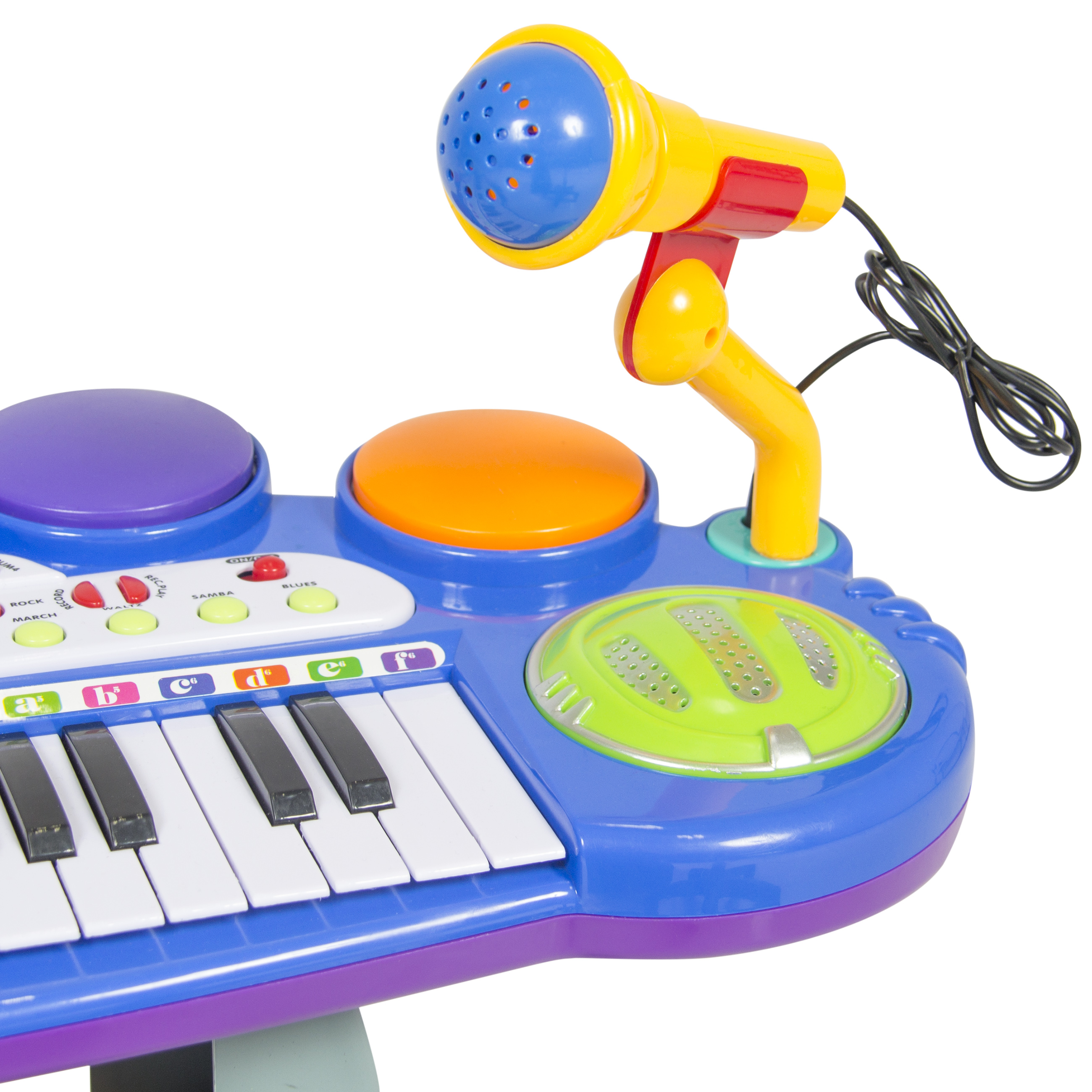 BCP 37-Key Kids Electric Keyboard w/ Microphone, Stool - Blue | eBay