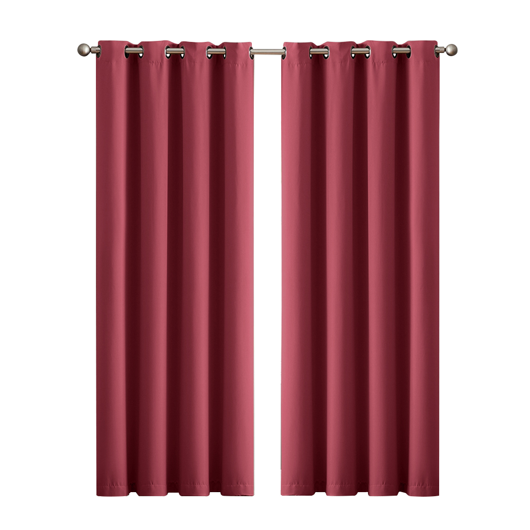 2X Blockout Curtains Blackout Window Curtain Draperies Pair Eyelet Bedroom Decor - Picture 396 of 420