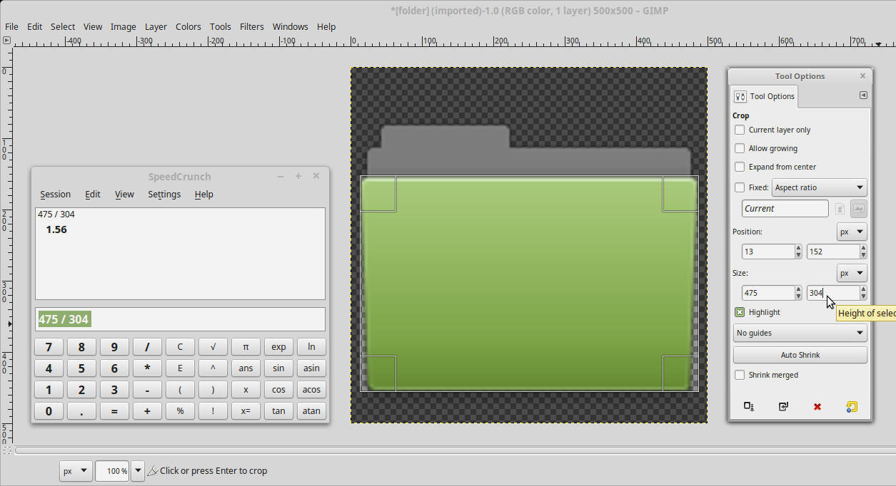 Aspect Ratio of 156 to 100