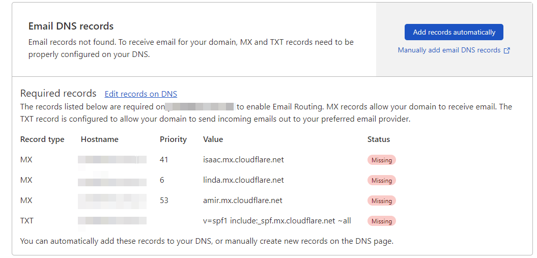 DNS-записи для домена Cloudflare
