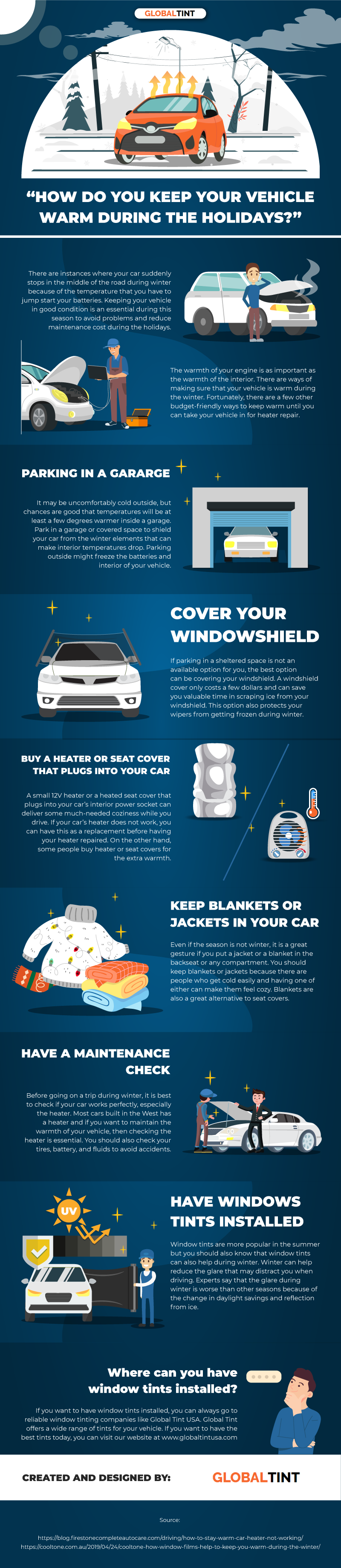 How do you keep your vehicle warm during the holidays? [Infographics