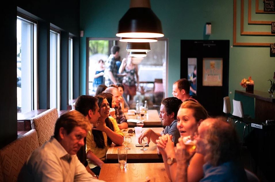 Eating in a restaurant