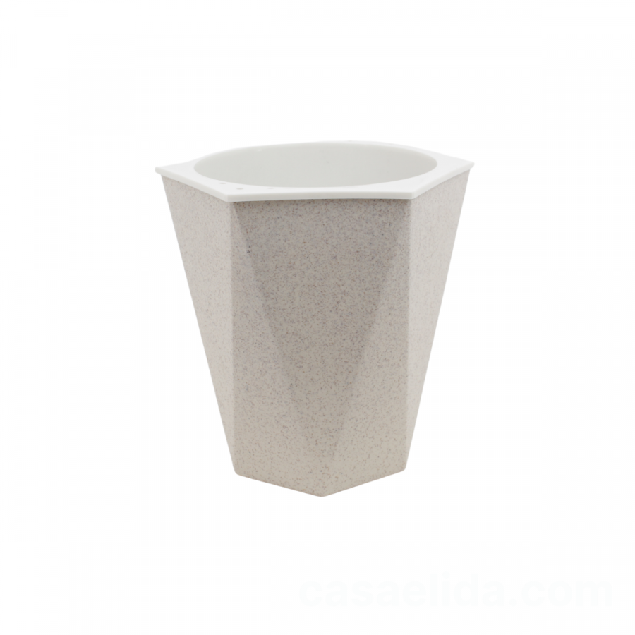 Macetero autorregante beige, 20x17.5x20cm