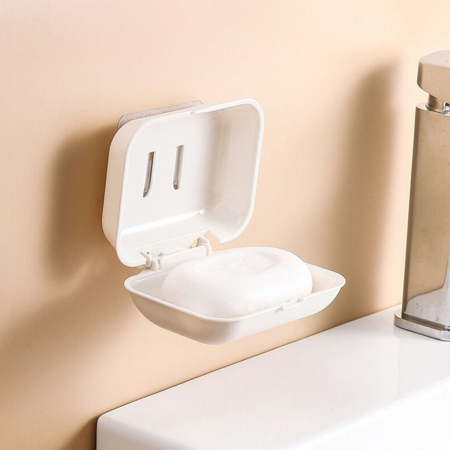 Jabonera para pared blanco, 5x11x9.5cm