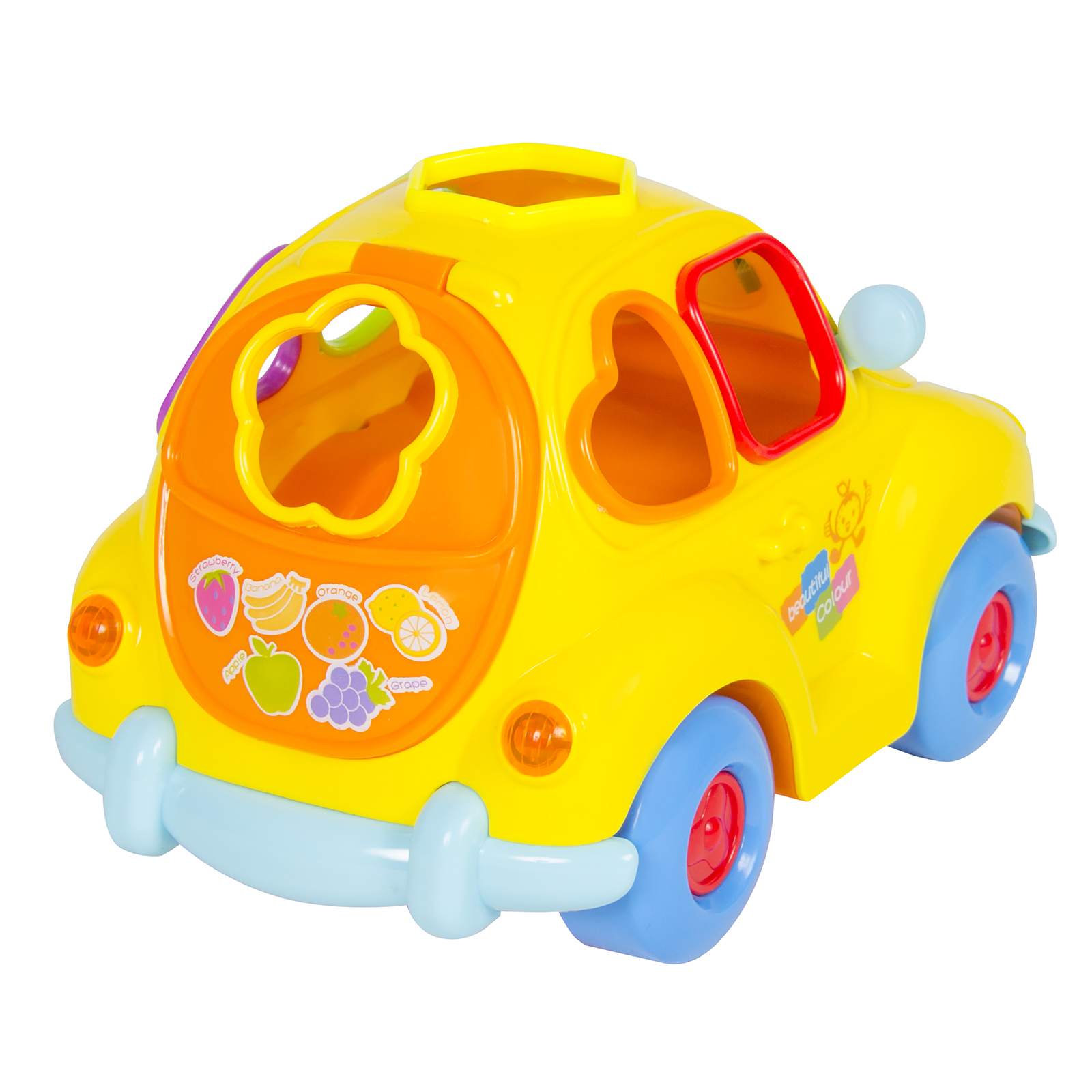 BCP Kids Bump'n'Go Car Toy w/ Lights, Music, Cutout Shape Sorter ...