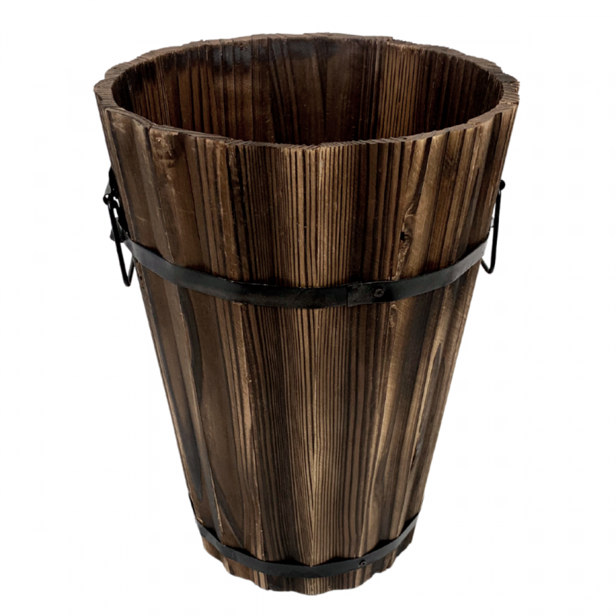 Macetero de madera 35xØ25.5cm