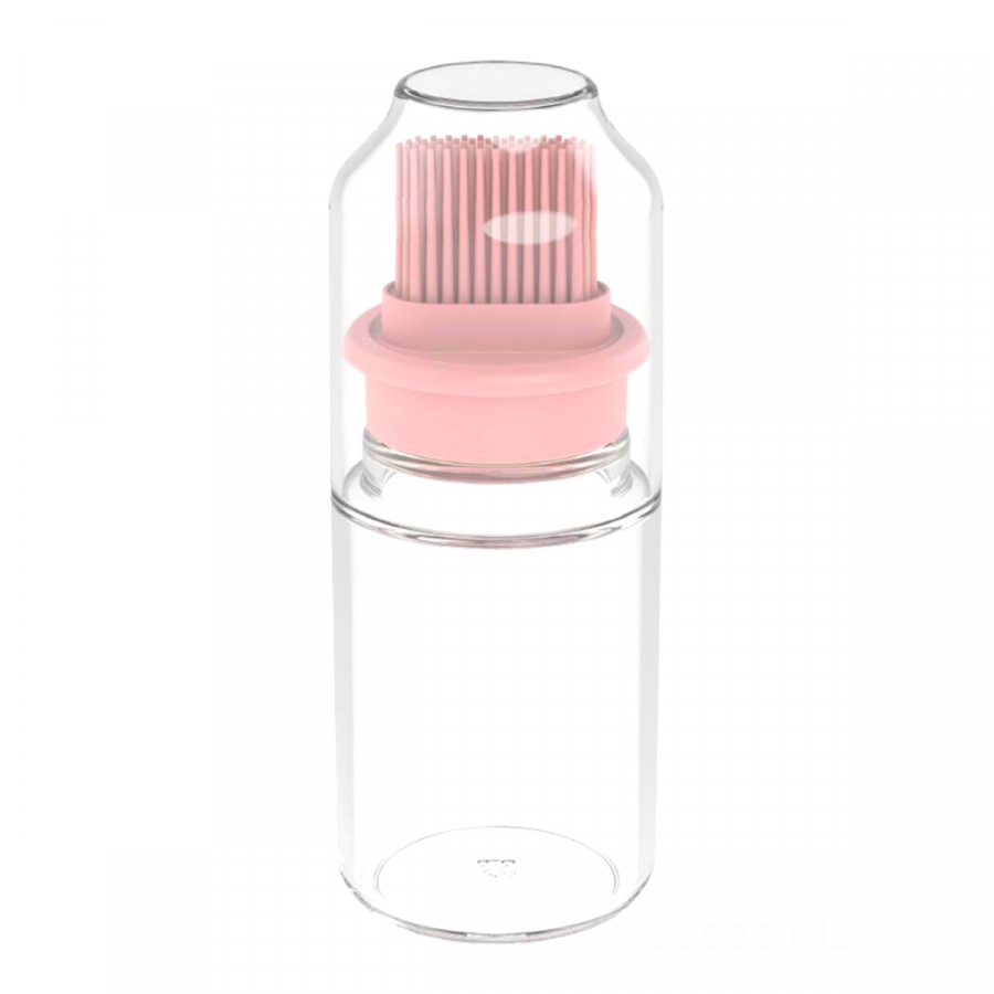 Frasco aceitero rosado, 14xØ5.5cm