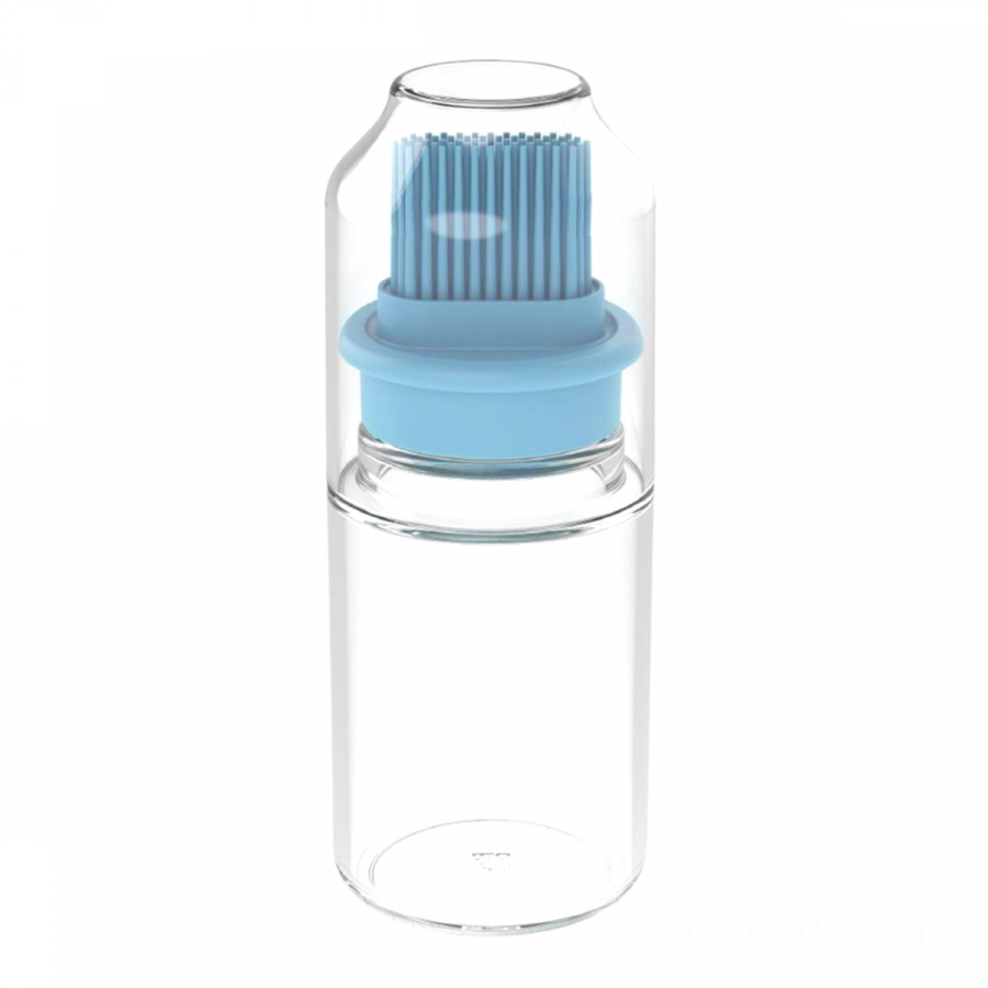 Frasco aceitero celeste, 14xØ5.5cm