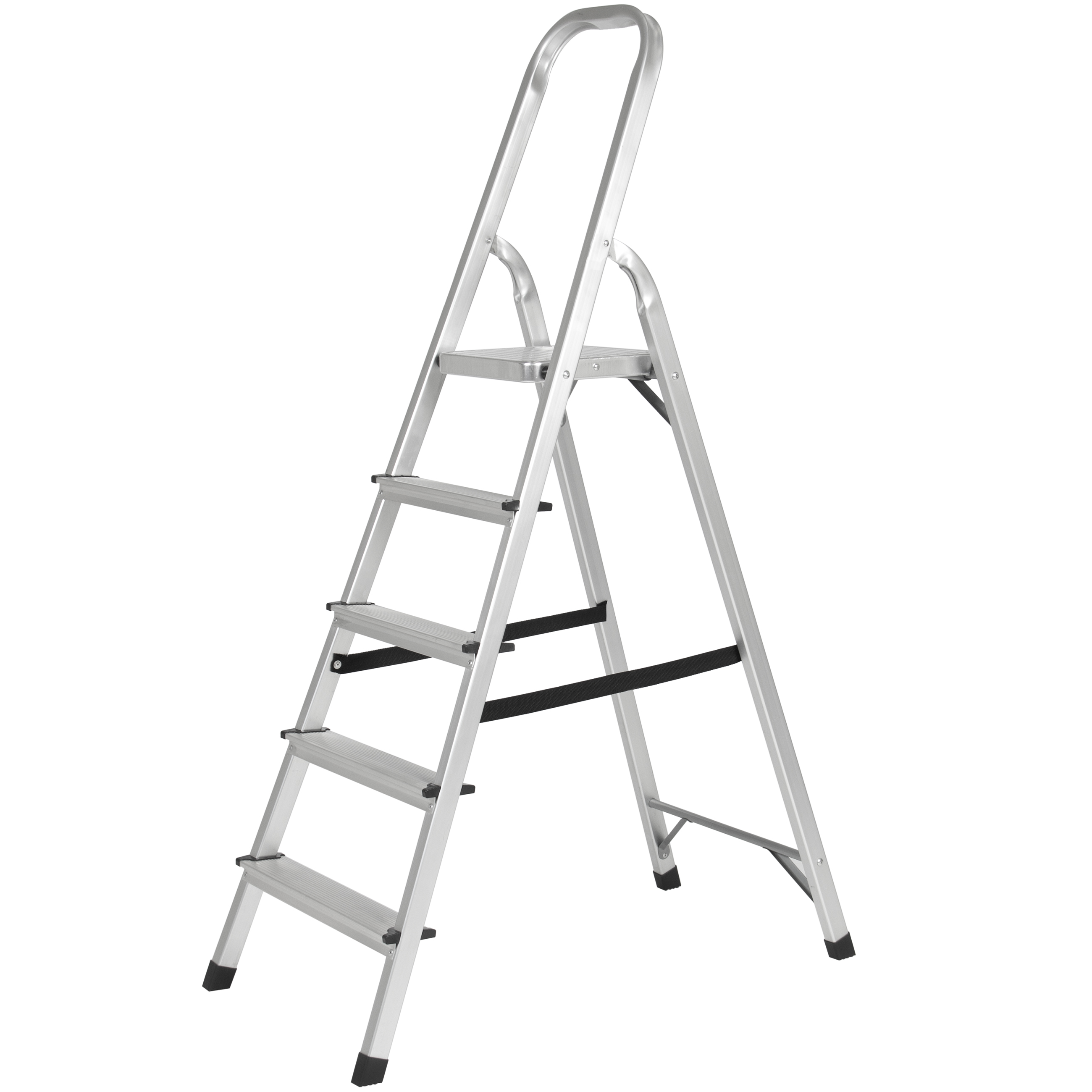 BCP 300lb 5 Step Foldable Aluminum Ladder Silver 733353561361 EBay   Sky2428lrg 1 