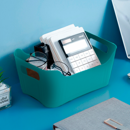 Caja organizadora turquesa, 12x29.5x20.5cm