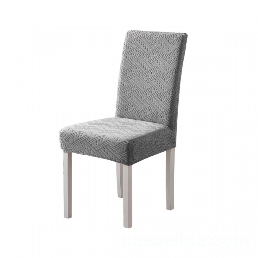 Funda para silla ajustable gris, poliéster
