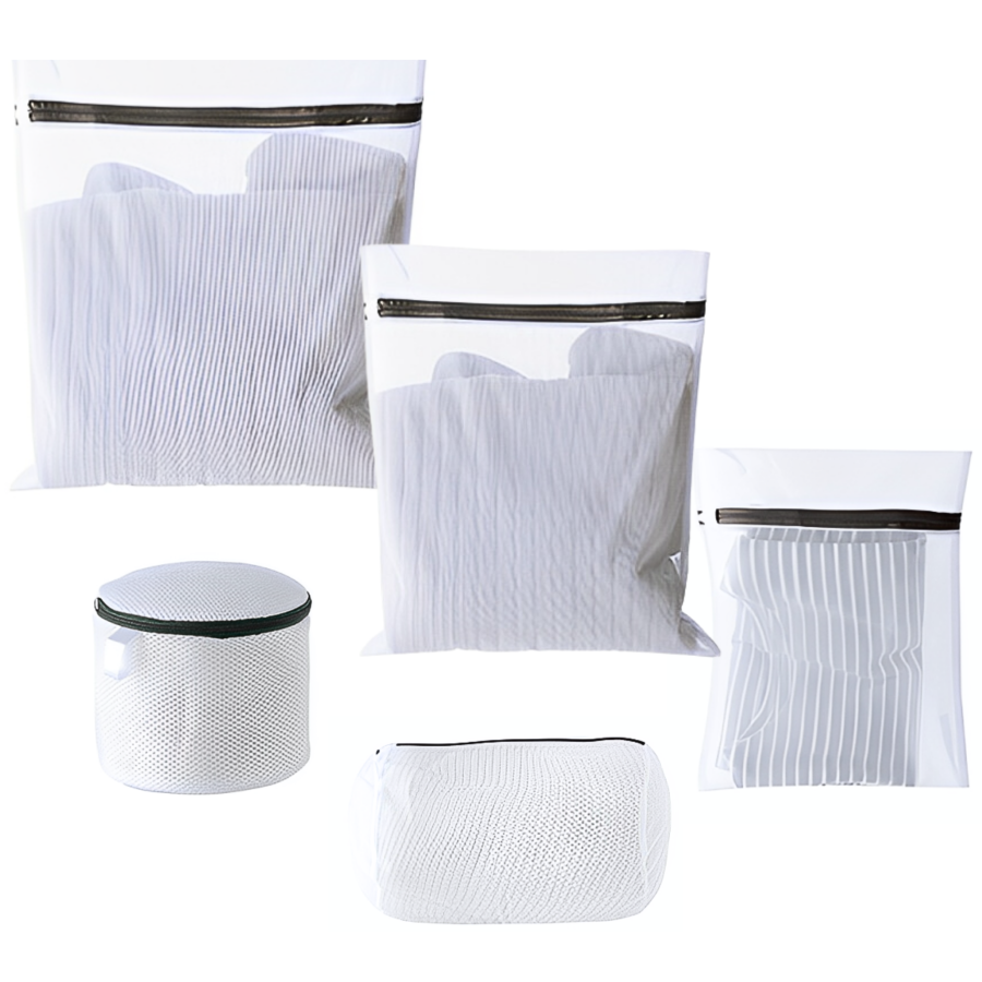 Set de bolsas para lavandería 5 piezas, poliéster