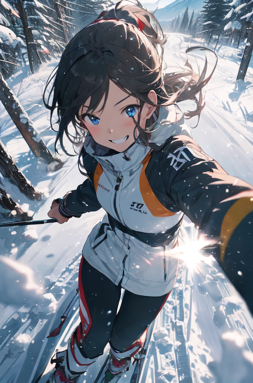 クロスカントリー スキー by talking_head with skiing, sport