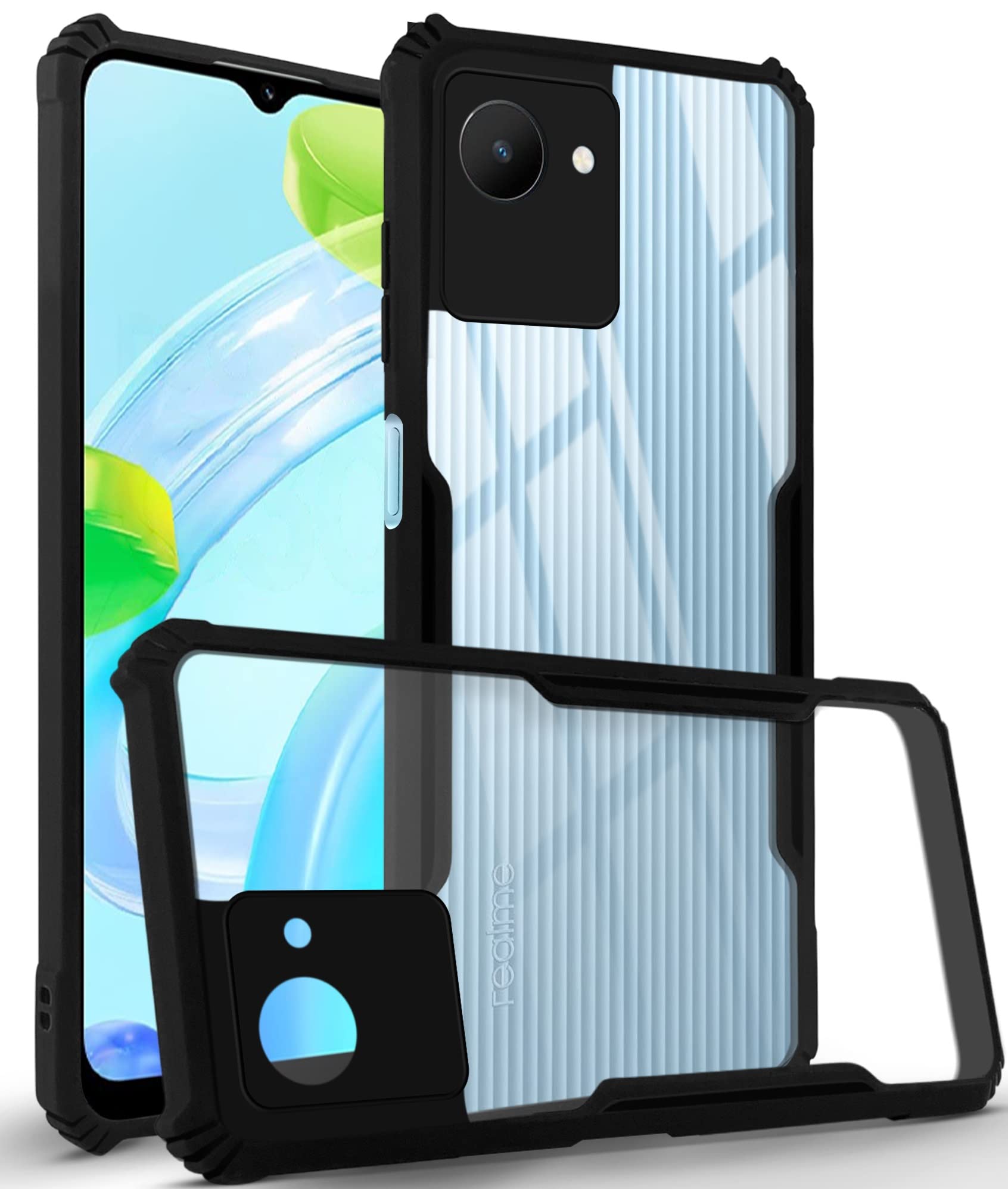 Black Border - Transparent Back iPaky Mobile Back Cover Case