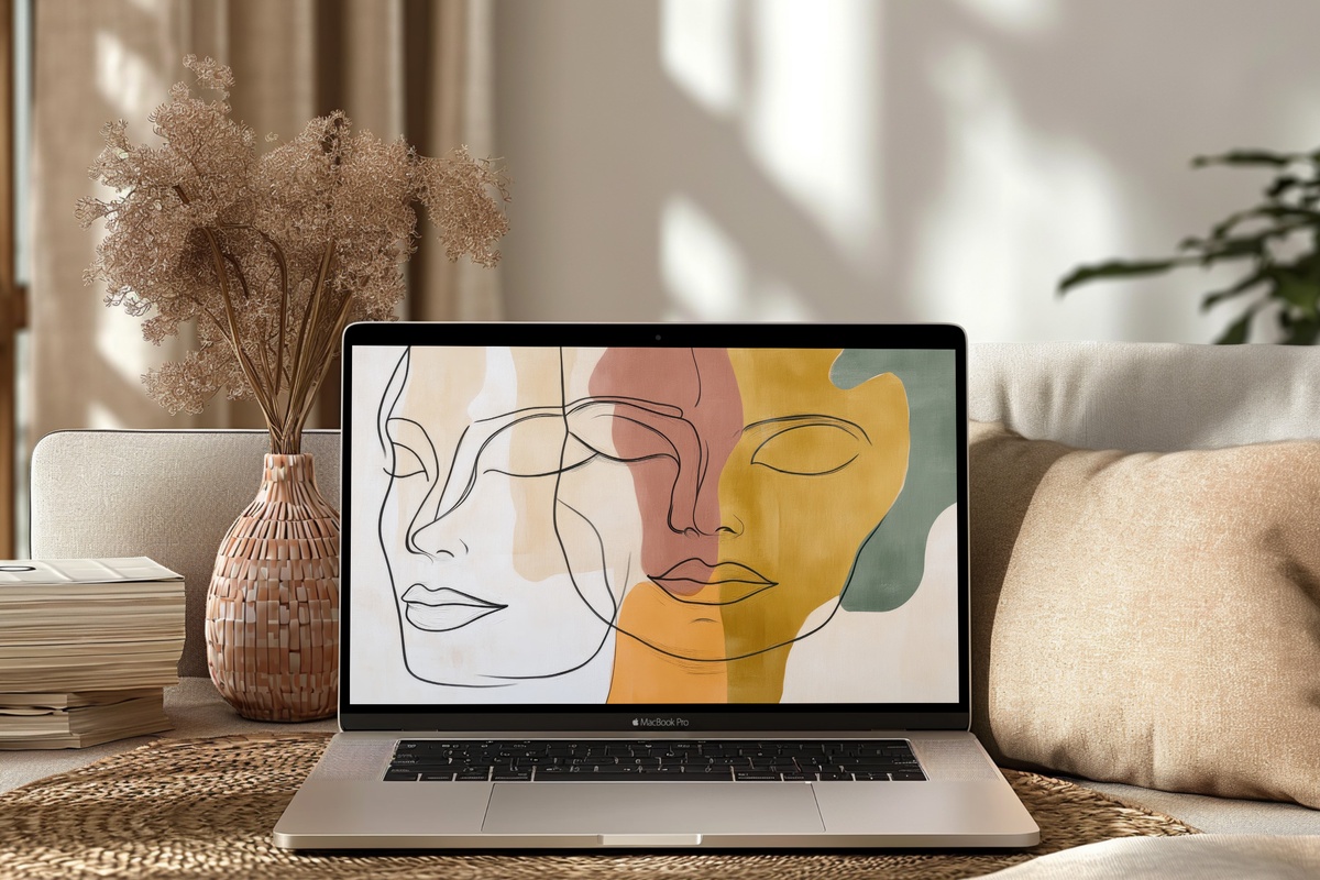 Curved Face Minimalism minimalist desktop wallpaper