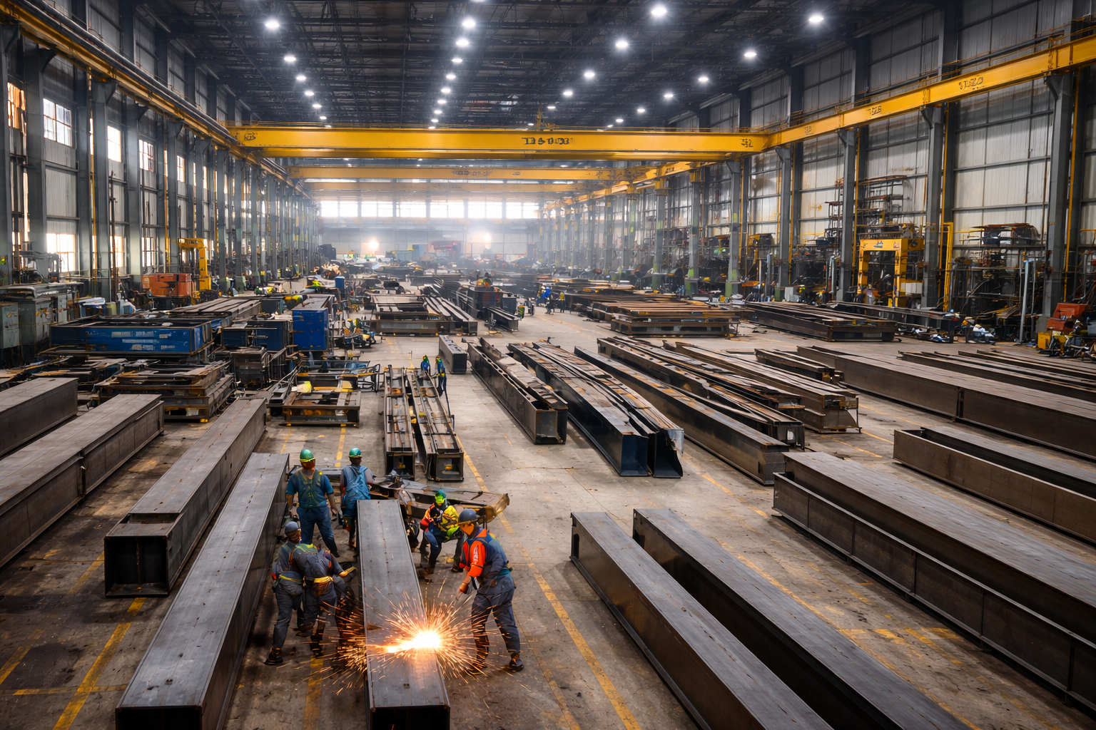 steel fabrication workshop UAE