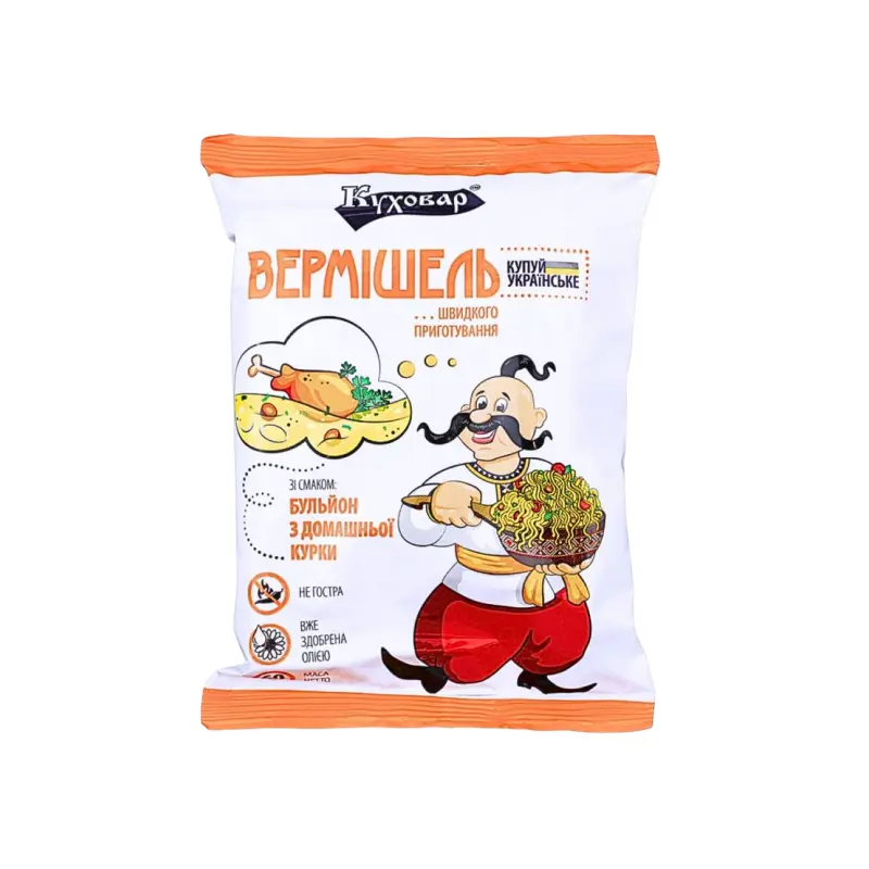 Nudle o smaku bulion ostry z domowej kury “Kuhovar” 60g
