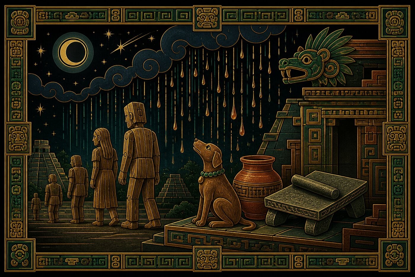 Original illustration for The Destruction of the Wooden People