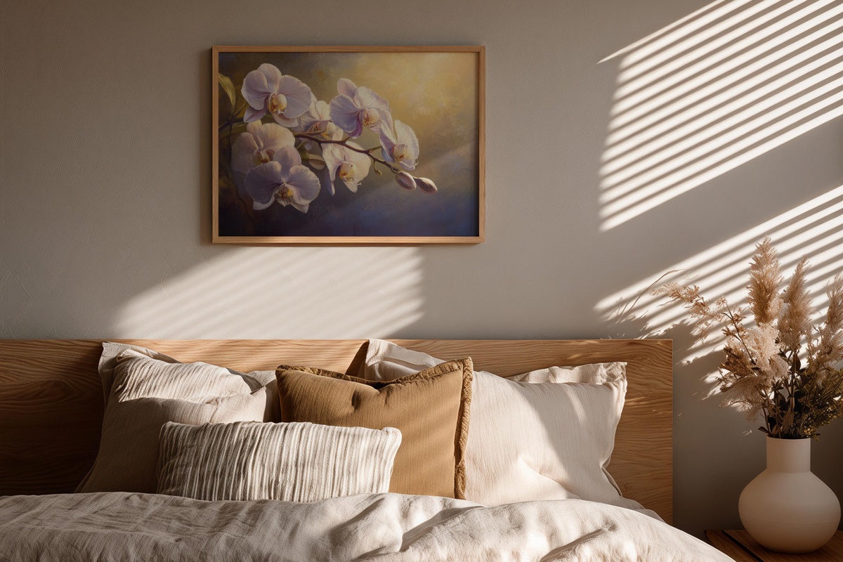 Orchid Elegance in Soft Light Floral Printable Wall Art