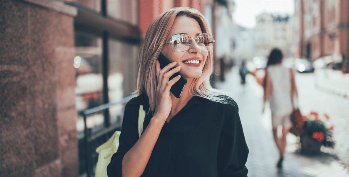 lady talking on a phone