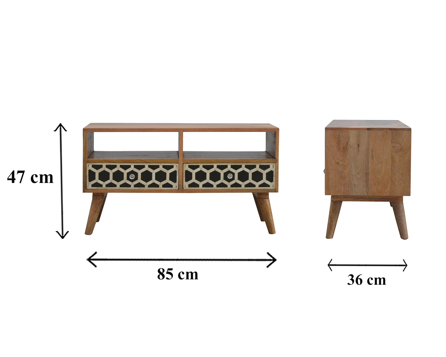 Size chart for Bone Inlay Media Unit