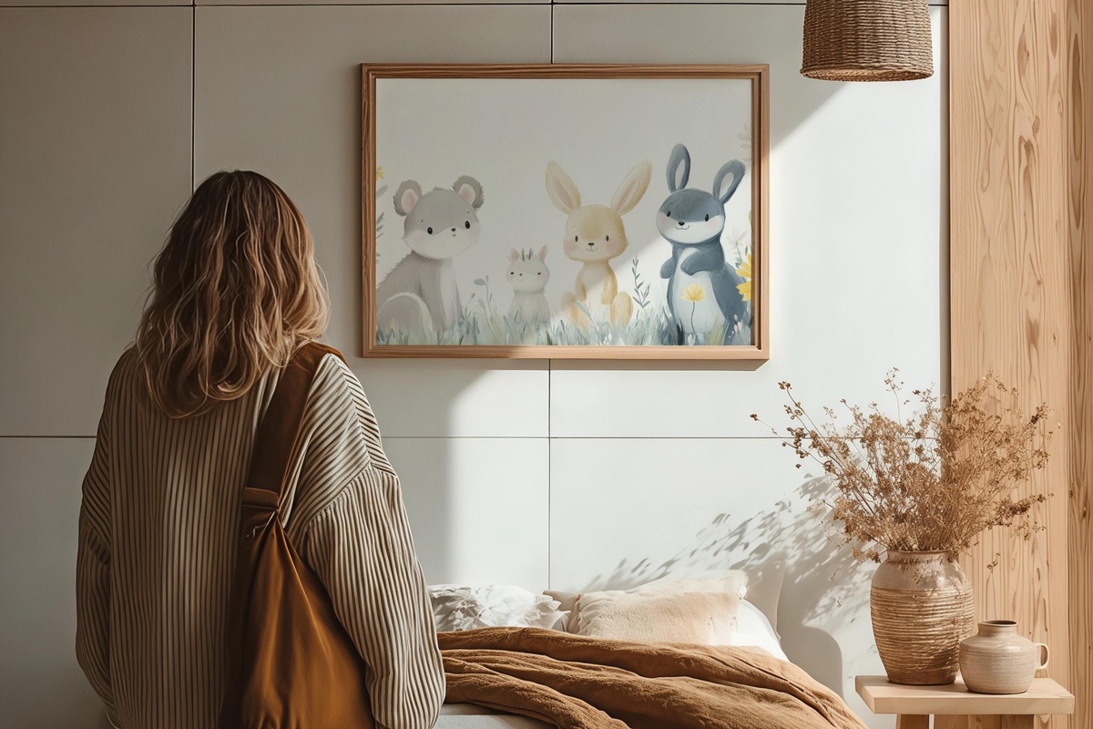 Nursery Dreams Collection Printable Wall Art featuring baby animals