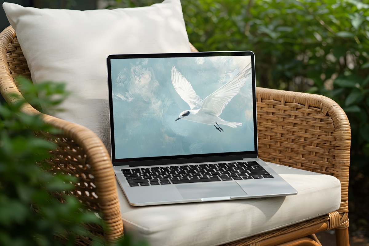 Elegance in Flight Silhouette minimalist desktop wallpaper